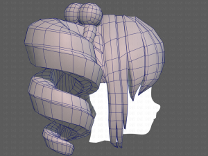 Base Hair for girl V13 3D Model