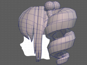 Base Hair for girl V13 3D Model