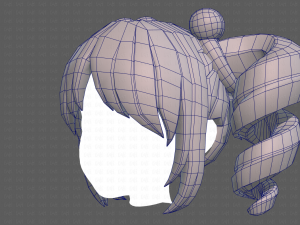 Base Hair for girl V13 3D Model