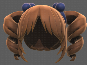 Base Hair for girl V13 3D Model