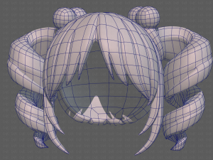 Base Hair for girl V13 3D Model