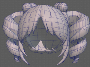 Base Hair for girl V13 3D Model