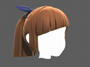Base Hair for girl V14 3D Model