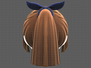 Base Hair for girl V14 3D Model