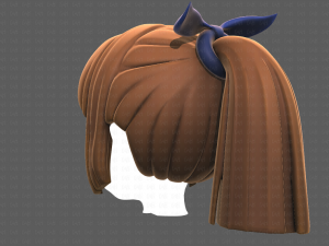 Base Hair for girl V14 3D Model
