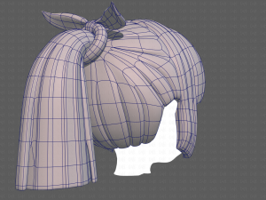 Base Hair for girl V14 3D Model