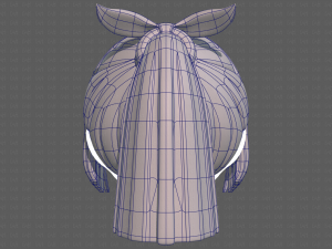 Base Hair for girl V14 3D Model
