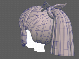 Base Hair for girl V14 3D Model