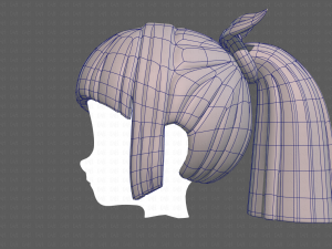 Base Hair for girl V14 3D Model