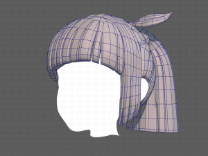 Base Hair for girl V14 3D Model