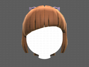 Base Hair for girl V14 3D Model