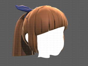 Base Hair for girl V14 3D Model