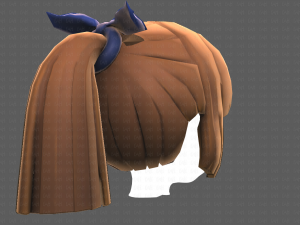 Base Hair for girl V14 3D Model