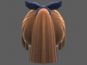 Base Hair for girl V14 3D Model