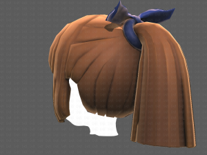 Base Hair for girl V14 3D Model