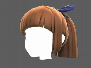 Base Hair for girl V14 3D Model