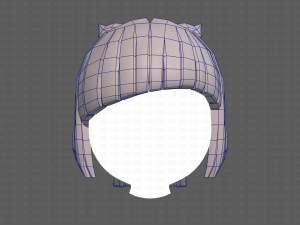 Base Hair for girl V14 3D Model