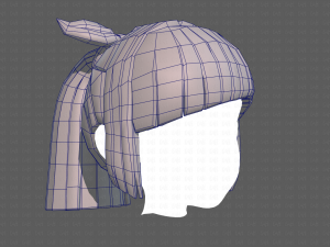Base Hair for girl V14 3D Model
