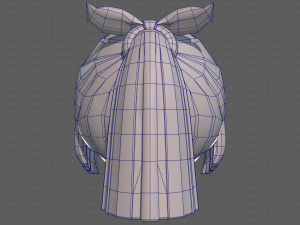 Base Hair for girl V14 3D Model