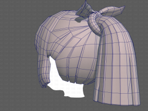 Base Hair for girl V14 3D Model