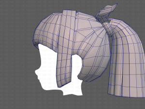Base Hair for girl V14 3D Model