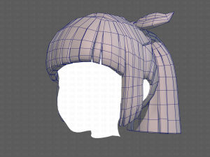 Base Hair for girl V14 3D Model