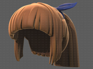 Base Hair for girl V14 3D Model