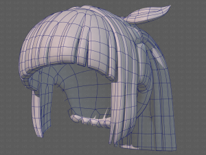 Base Hair for girl V14 3D Model