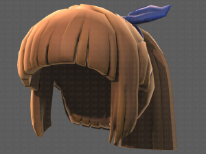 Base Hair for girl V14 3D Model