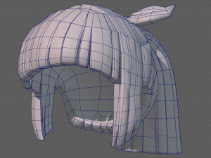 Base Hair for girl V14 3D Model