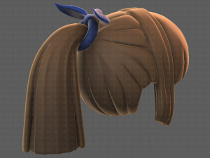 Base Hair for girl V14 3D Model