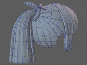 Base Hair for girl V14 3D Model
