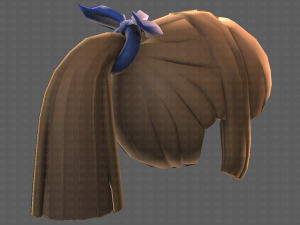 Base Hair for girl V14 3D Model