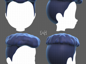 Base Hair for Boy V14 3D 모델