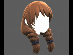 Base Hair for girl V15 3D Model