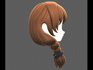 Base Hair for girl V15 3D Model