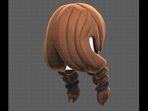 Base Hair for girl V15 3D 모델