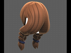 Base Hair for girl V15 3D 모델