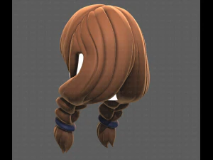 Base Hair for girl V15 3D Model
