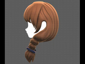 Base Hair for girl V15 3D Model