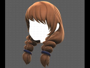 Base Hair for girl V15 3D 모델