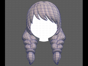 Base Hair for girl V15 3D 모델