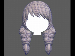 Base Hair for girl V15 3D Model