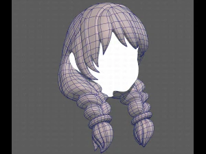 Base Hair for girl V15 3D Model