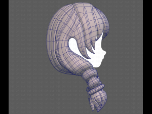 Base Hair for girl V15 3D 모델