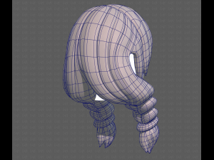 Base Hair for girl V15 3D 모델
