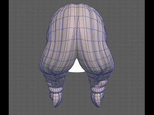 Base Hair for girl V15 3D 모델