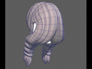 Base Hair for girl V15 3D Model