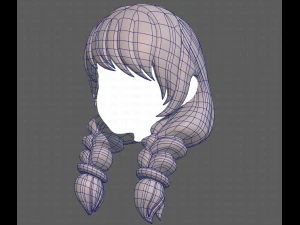Base Hair for girl V15 3D Model