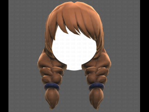 Base Hair for girl V15 3D 모델